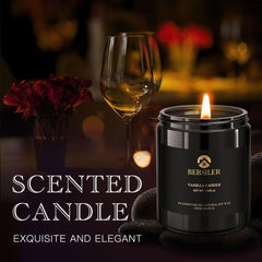Bersiler scented candle with masculine fragrance notes
