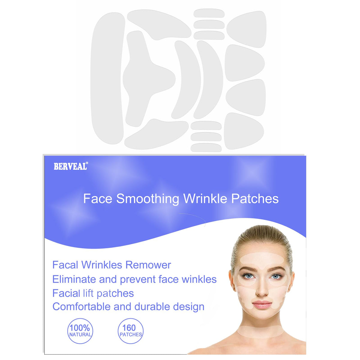 BERVEAL Eye-area patch applied for overnight smoothing