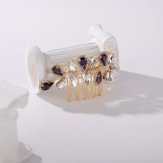 BERYUAN wedding accessory teardrop crystal gold for elegant bridal styling