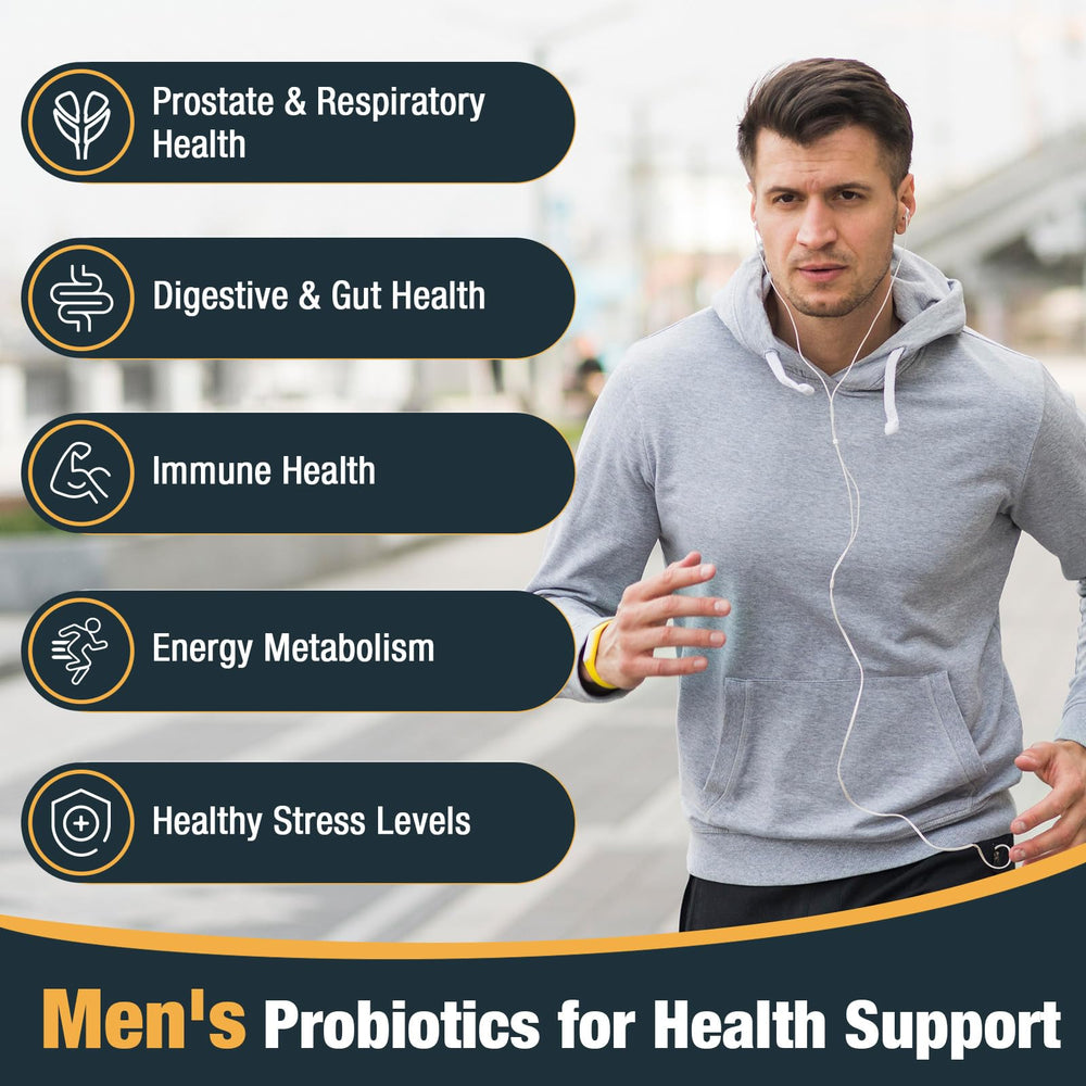 Besenify Probiotics for Men with organic cranberry, turmeric, goji, and amla
