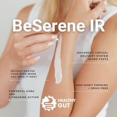 BeSerene IR topical cream bottle with packaging on white background