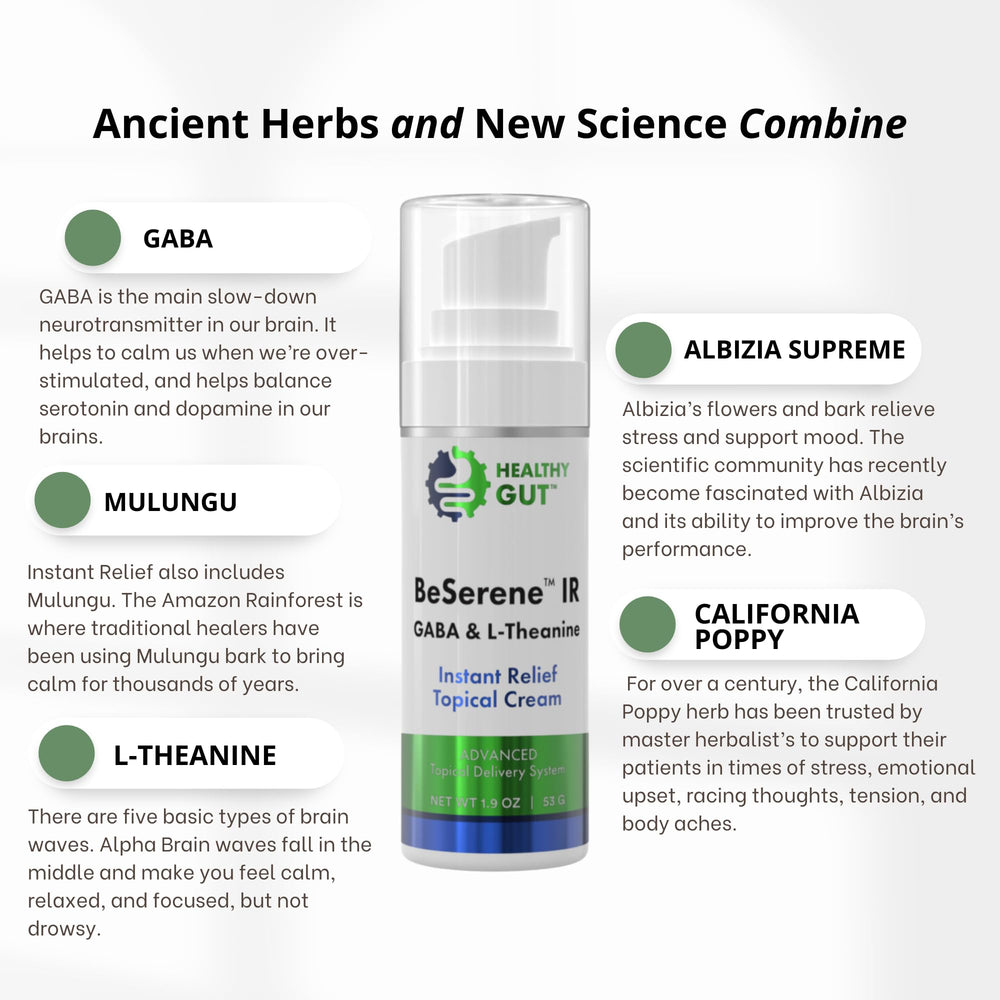 Side view of BeSerene IR topical cream jar