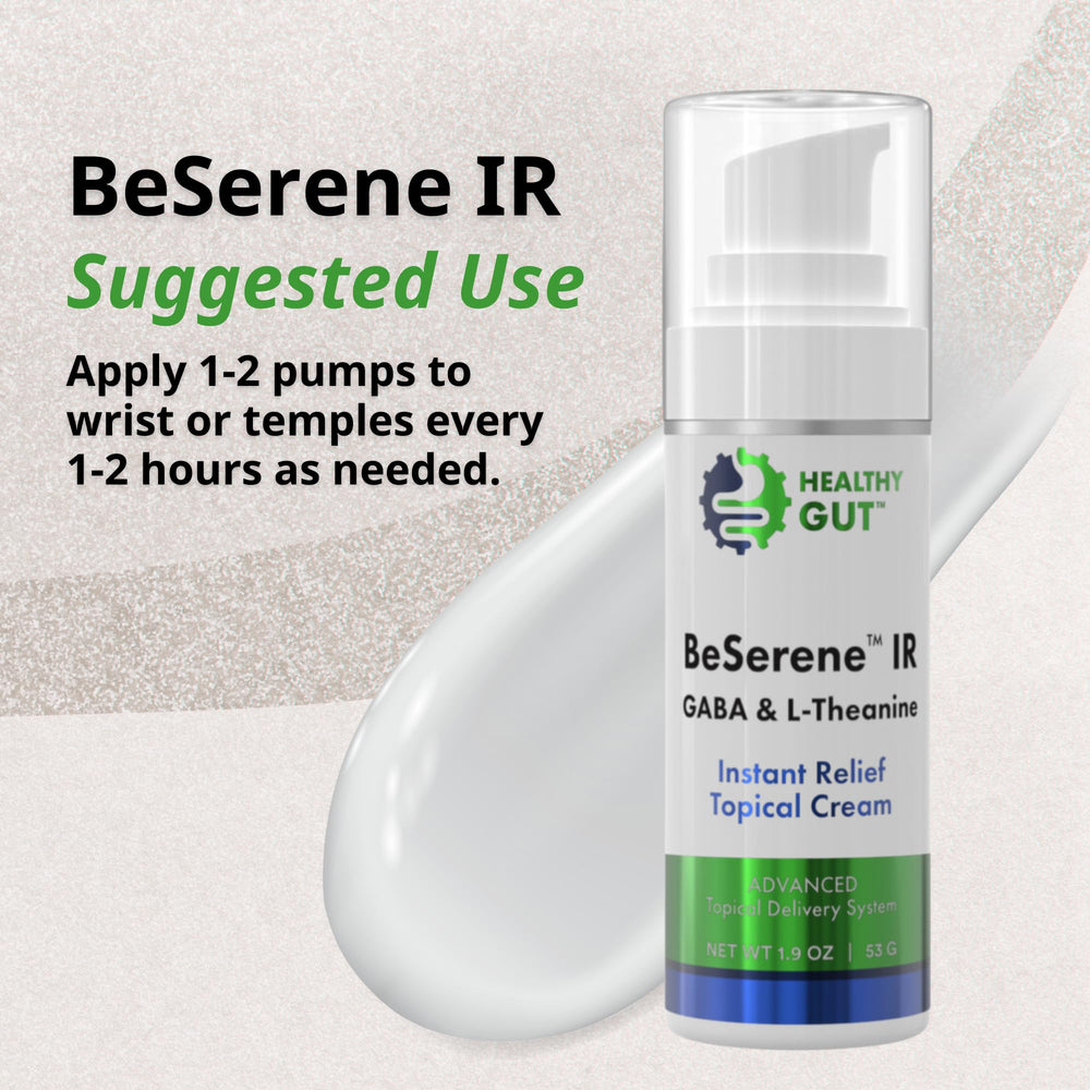 BeSerene IR cream drops applying to skin