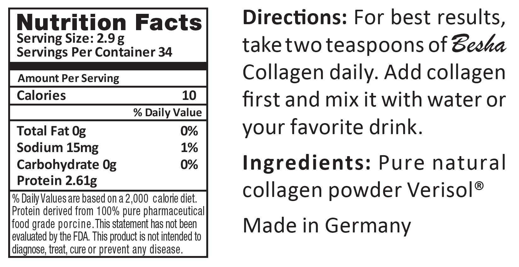 Usage image for Verisol collagen bioactive peptides