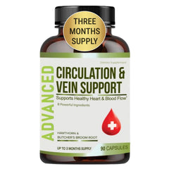 Bottle of Best Blood Circulation Supplements for leg circulation and heart health