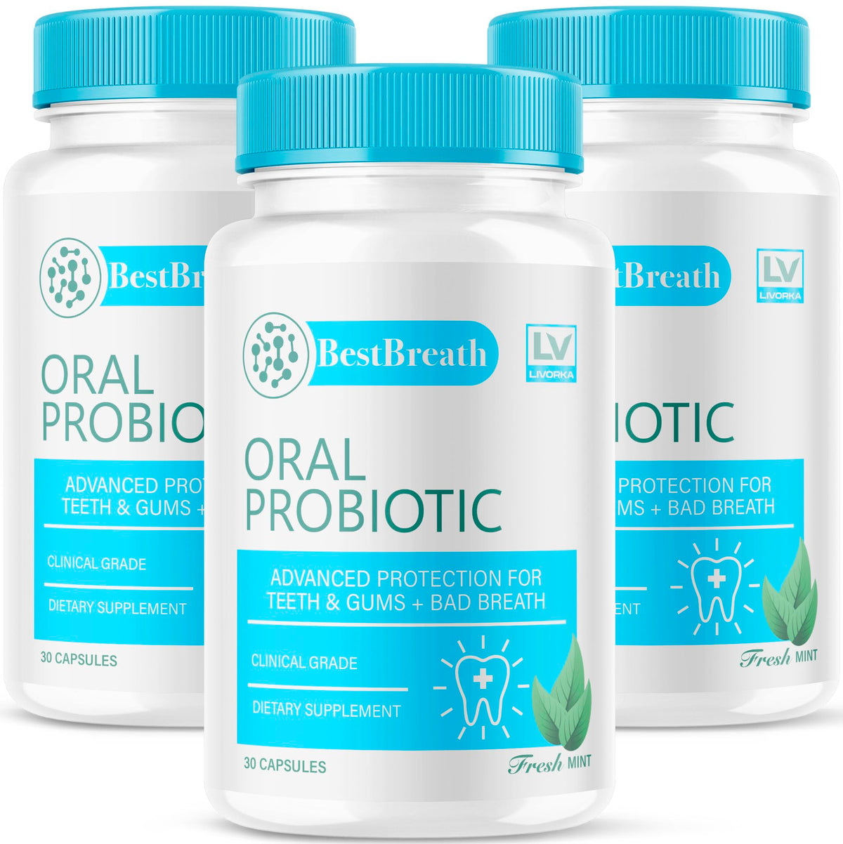 Best Breath Oral Probiotic bottle with 90 capsules (3-month supply)