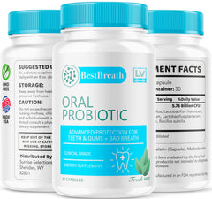 60 capsules packaging for Best Breath Oral Probiotic