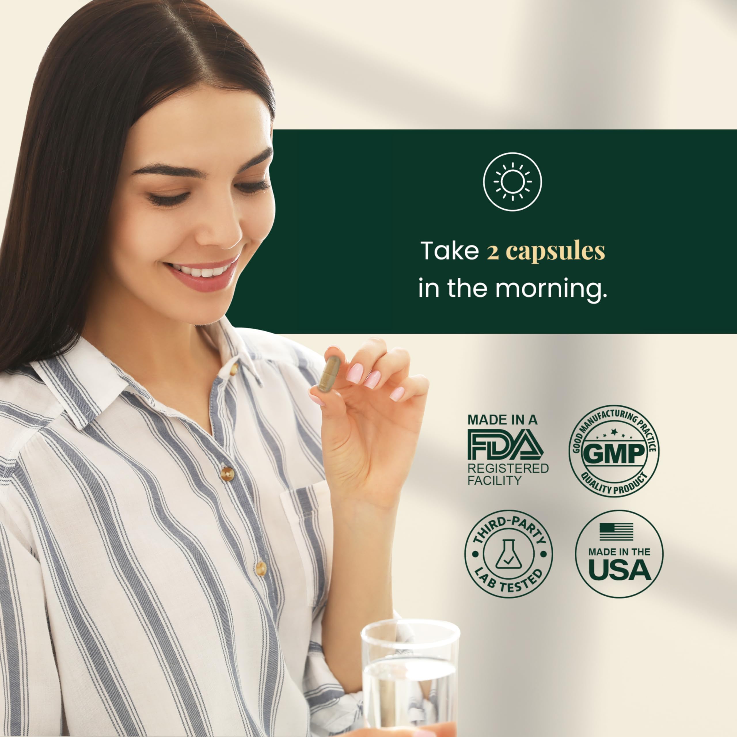 60 capsules per bottle with dosage information