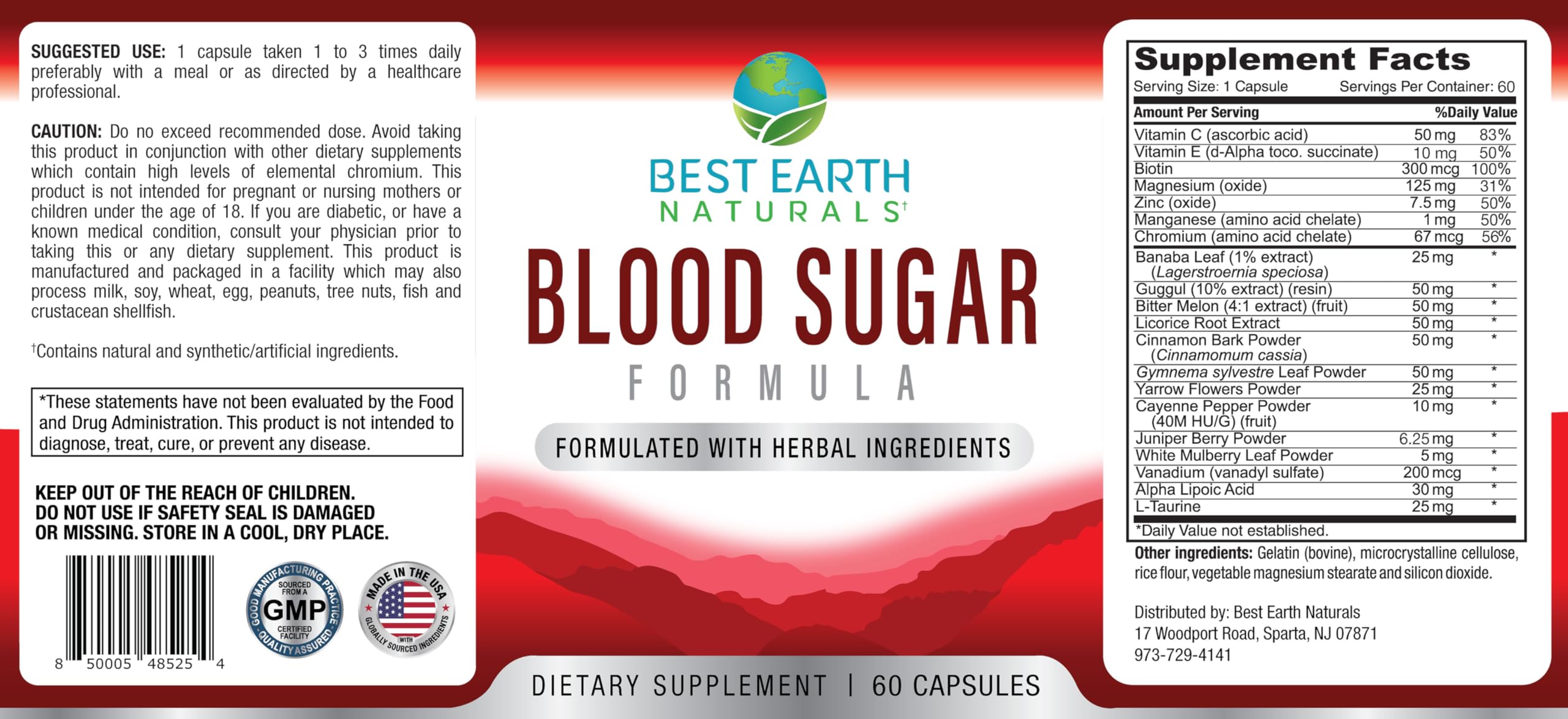 Guggul in the Best Earth Naturals Blood Sugar Formula