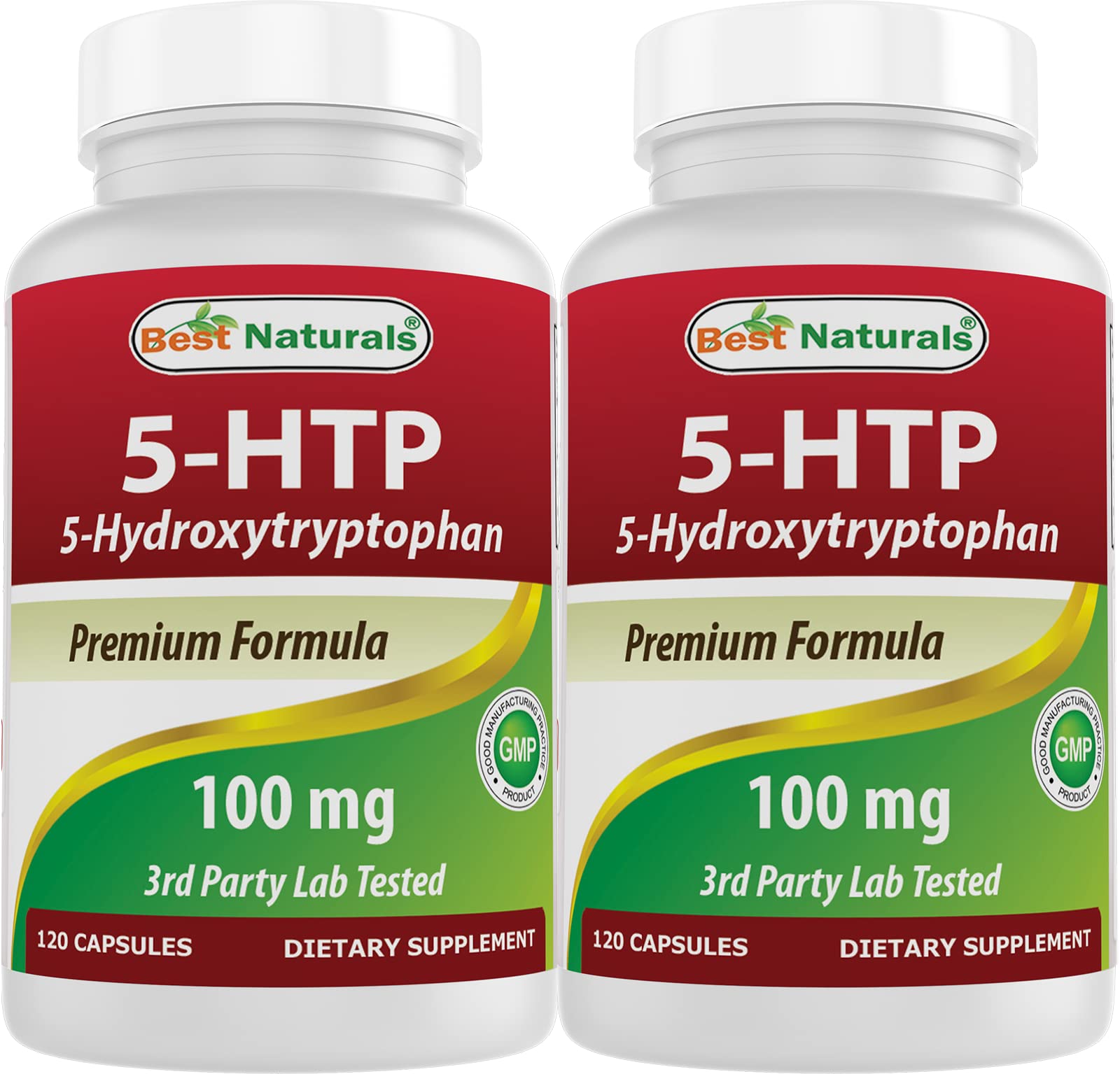 Best Naturals 2-Pack 5-HTP 100 mg bottle front