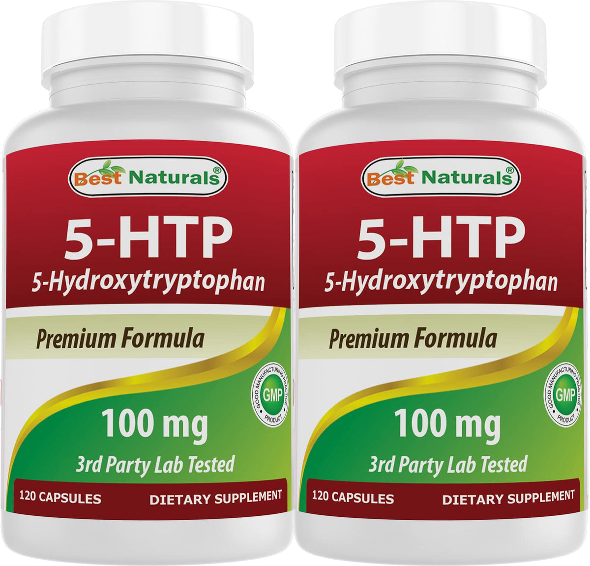 Best Naturals 2-Pack 5-HTP 100 mg bottle front