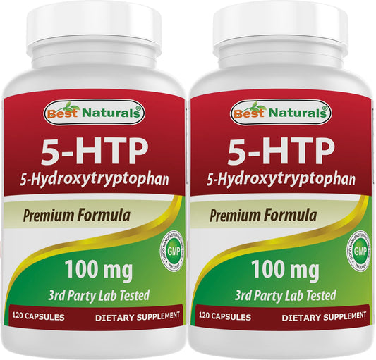 Best Naturals 2-Pack 5-HTP 100 mg bottle front