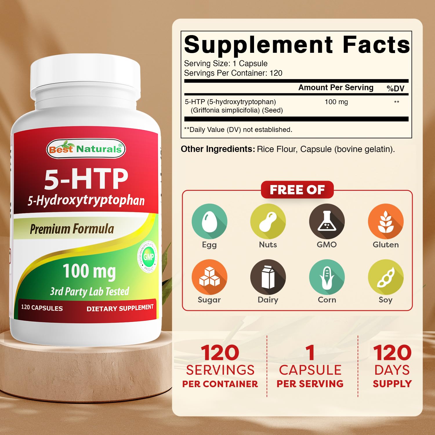 Best Naturals 2-Pack 5-HTP packaging