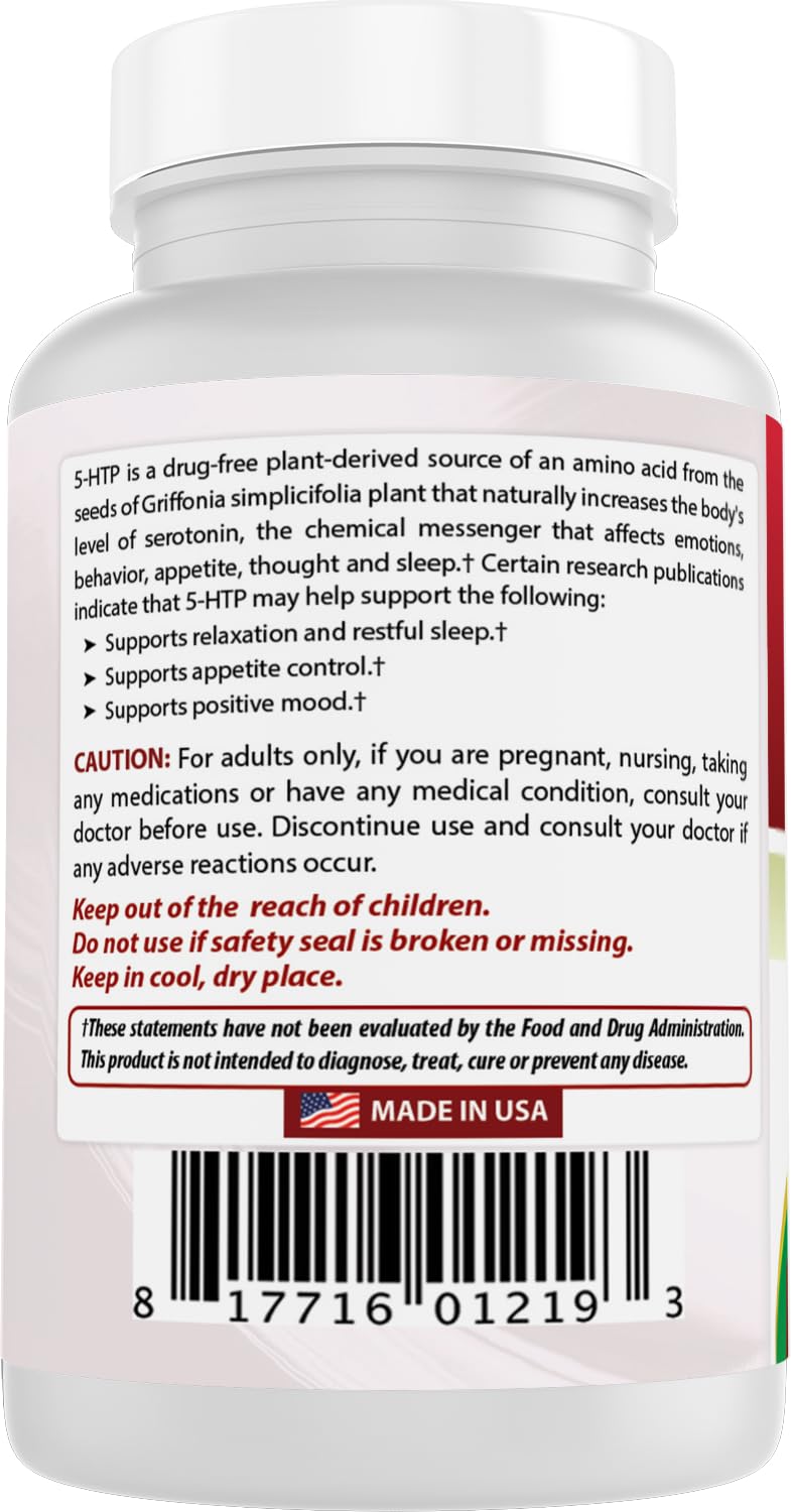 Best Naturals 2-Pack 5-HTP label and capsules promo image