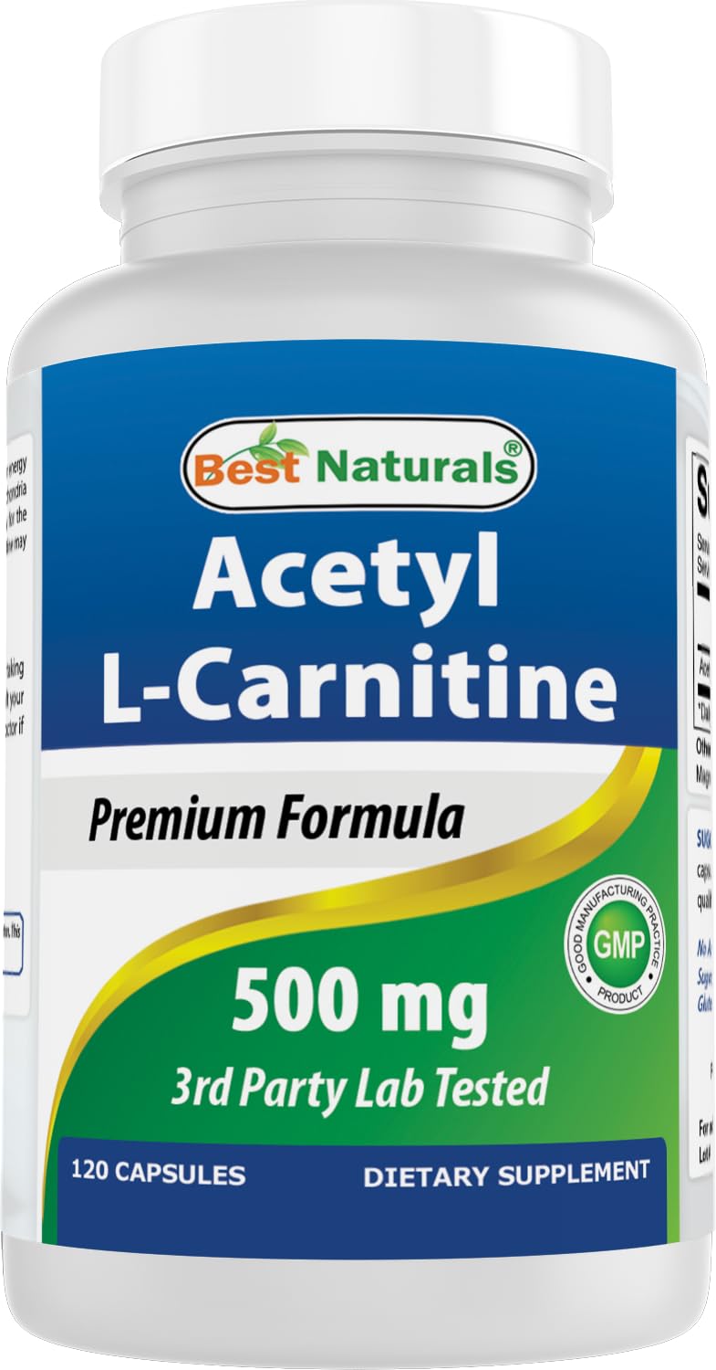 Front of Best Naturals Acetyl L-Carnitine ALCAR 500mg bottle