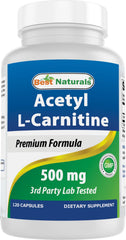 Front of Best Naturals Acetyl L-Carnitine ALCAR 500mg bottle