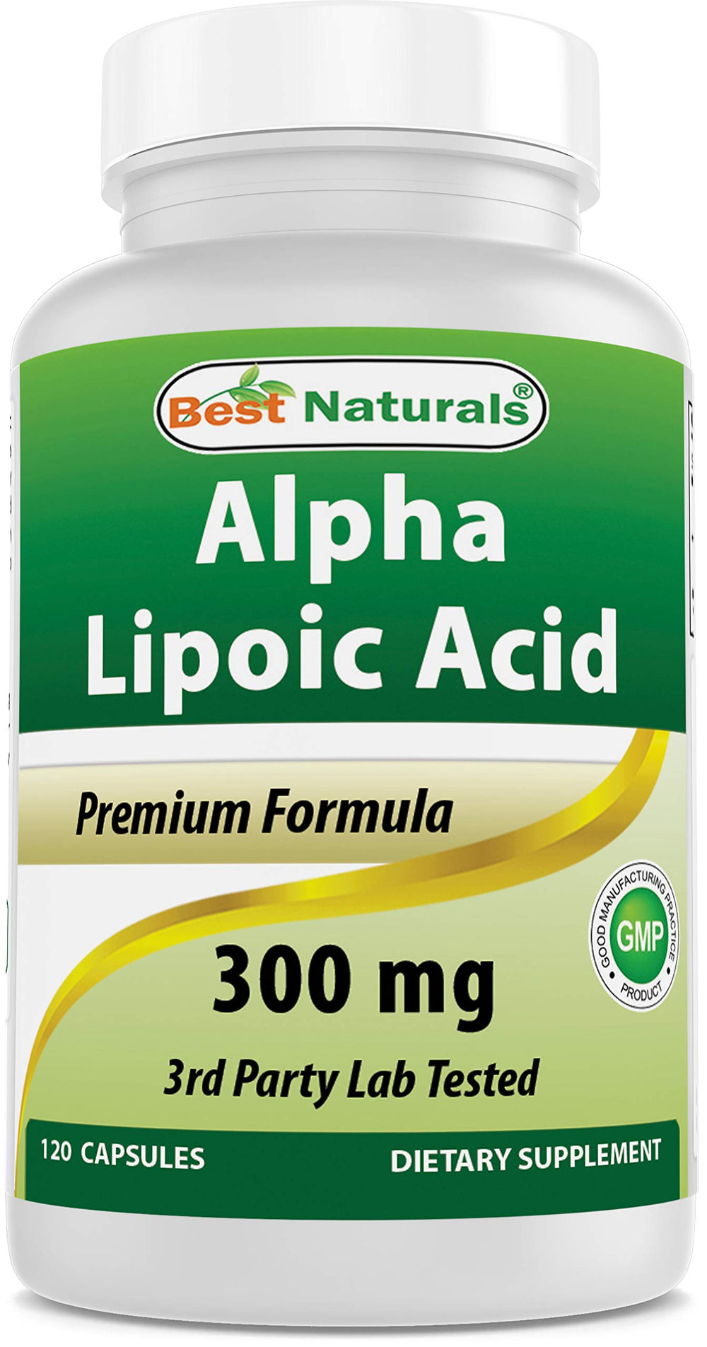Best Naturals Alpha Lipoic Acid 300 mg bottle - front view
