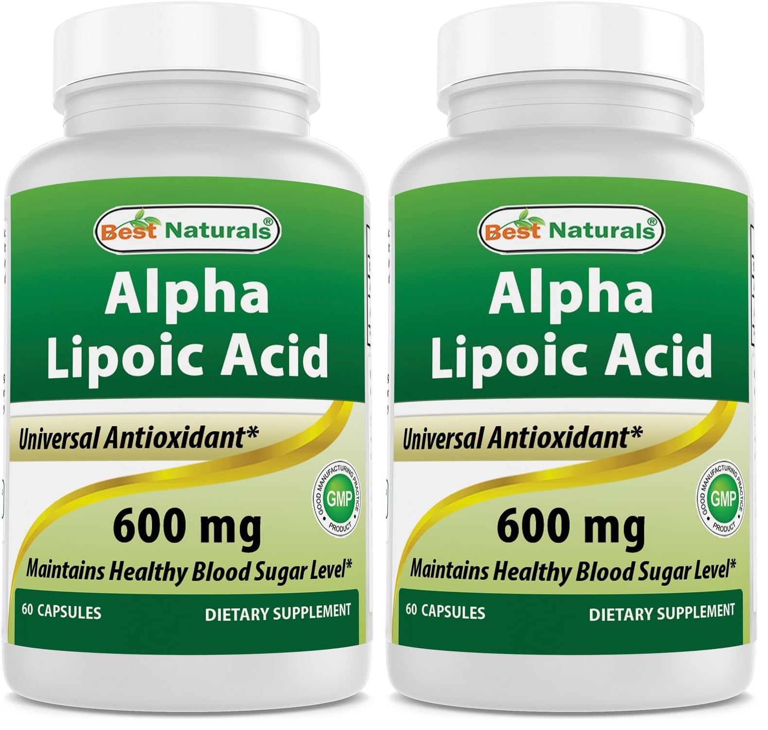 Best Naturals Alpha Lipoic Acid 600 mg bottle label