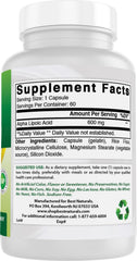 Close-up of Alpha Lipoic Acid 600 mg capsules