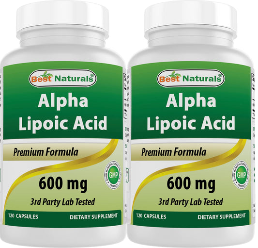 Bottle of Best Naturals Alpha Lipoic Acid 600 mg