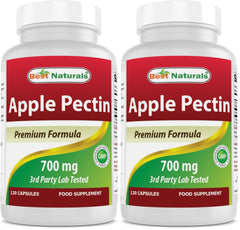 Hero image: Best Naturals Apple Pectin 700 mg, 120 capsules per bottle, pack of 2