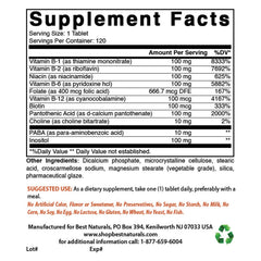 Total 360 B-100 Complex tablets shown across three bottles