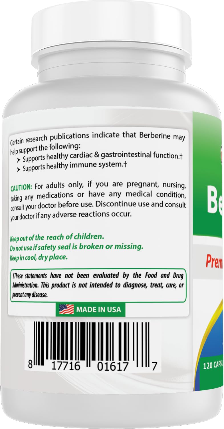 Two bottles in package for Berberine 500mg