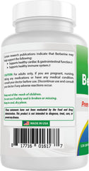 Lifestyle setting with Best Naturals Berberine 500mg bottle and water glass