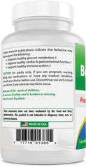 120 capsules per bottle of Best Naturals Berberine Plus