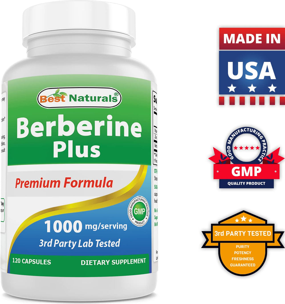 Pack of 3 bottles of Best Naturals Berberine Plus