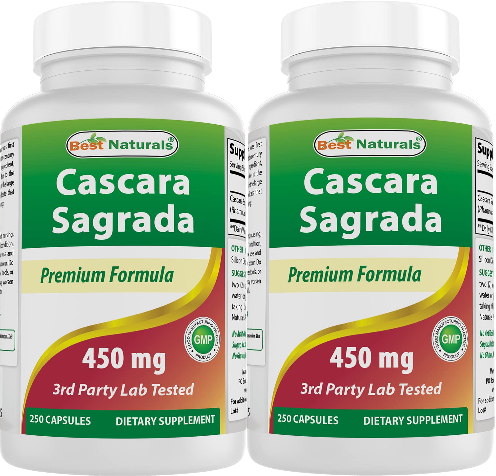 Best Naturals Cascara Sagrada bottle front for gentle digestive support.