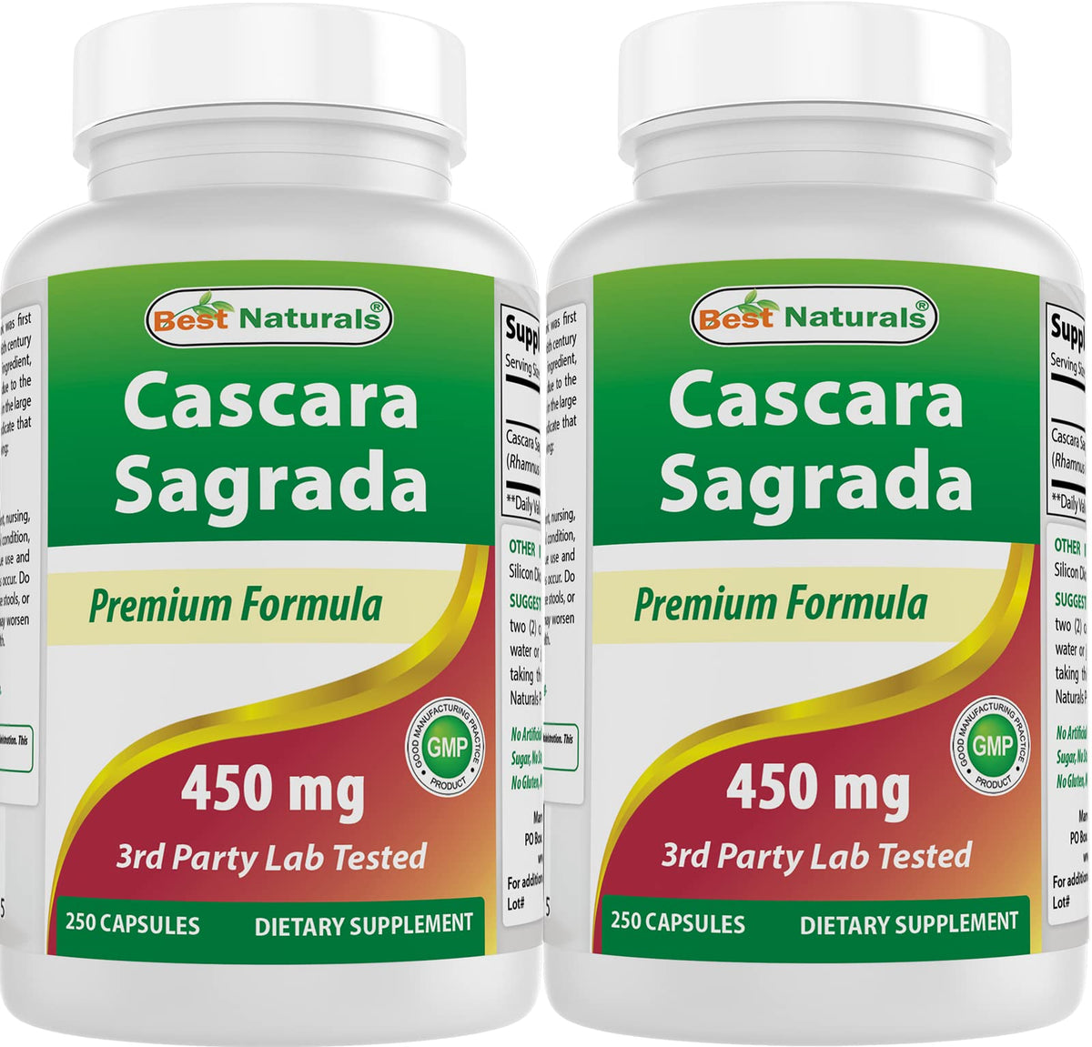 Best Naturals Cascara Sagrada bottle front for gentle digestive support.