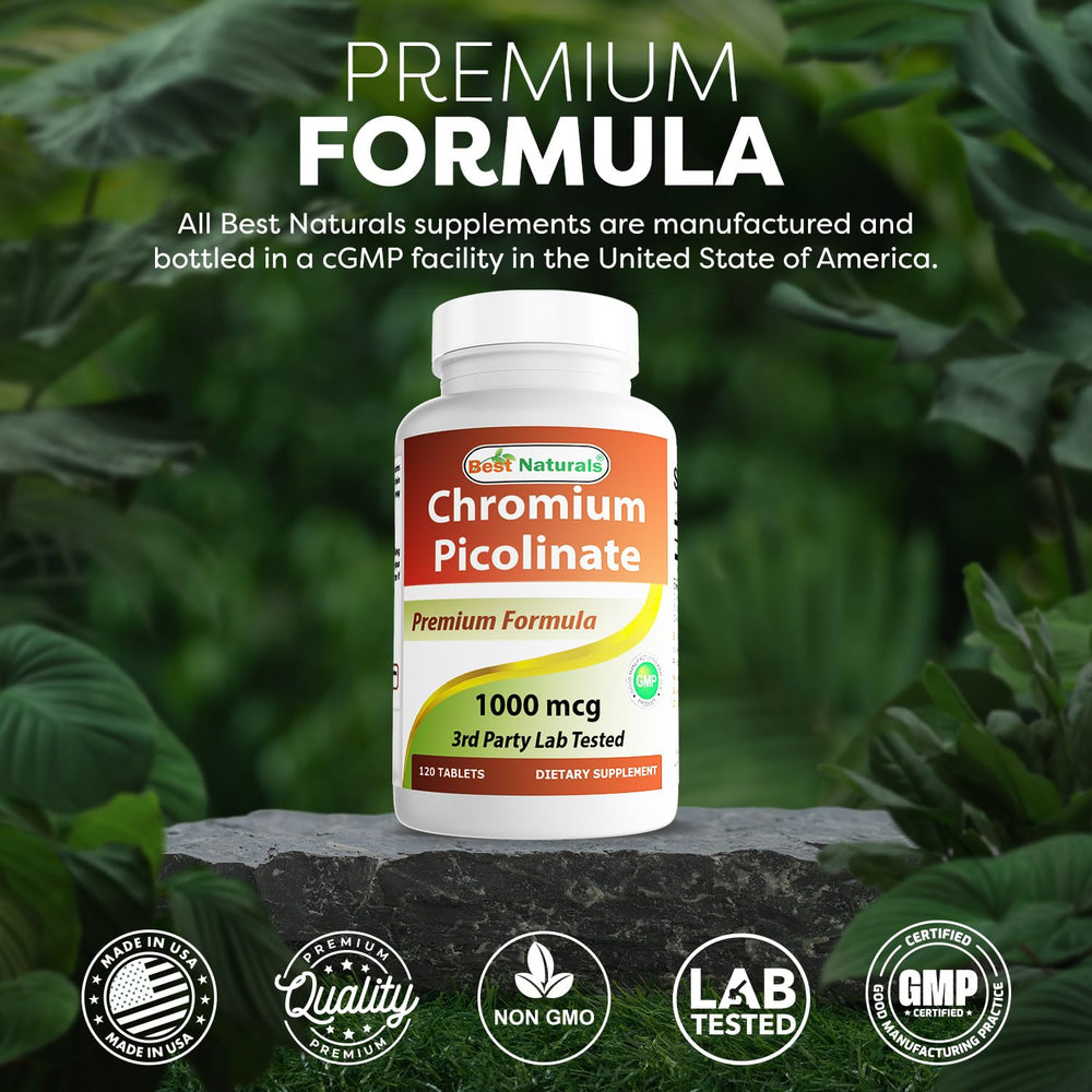 Gluten-free label on Best Naturals Chromium Picolinate packaging