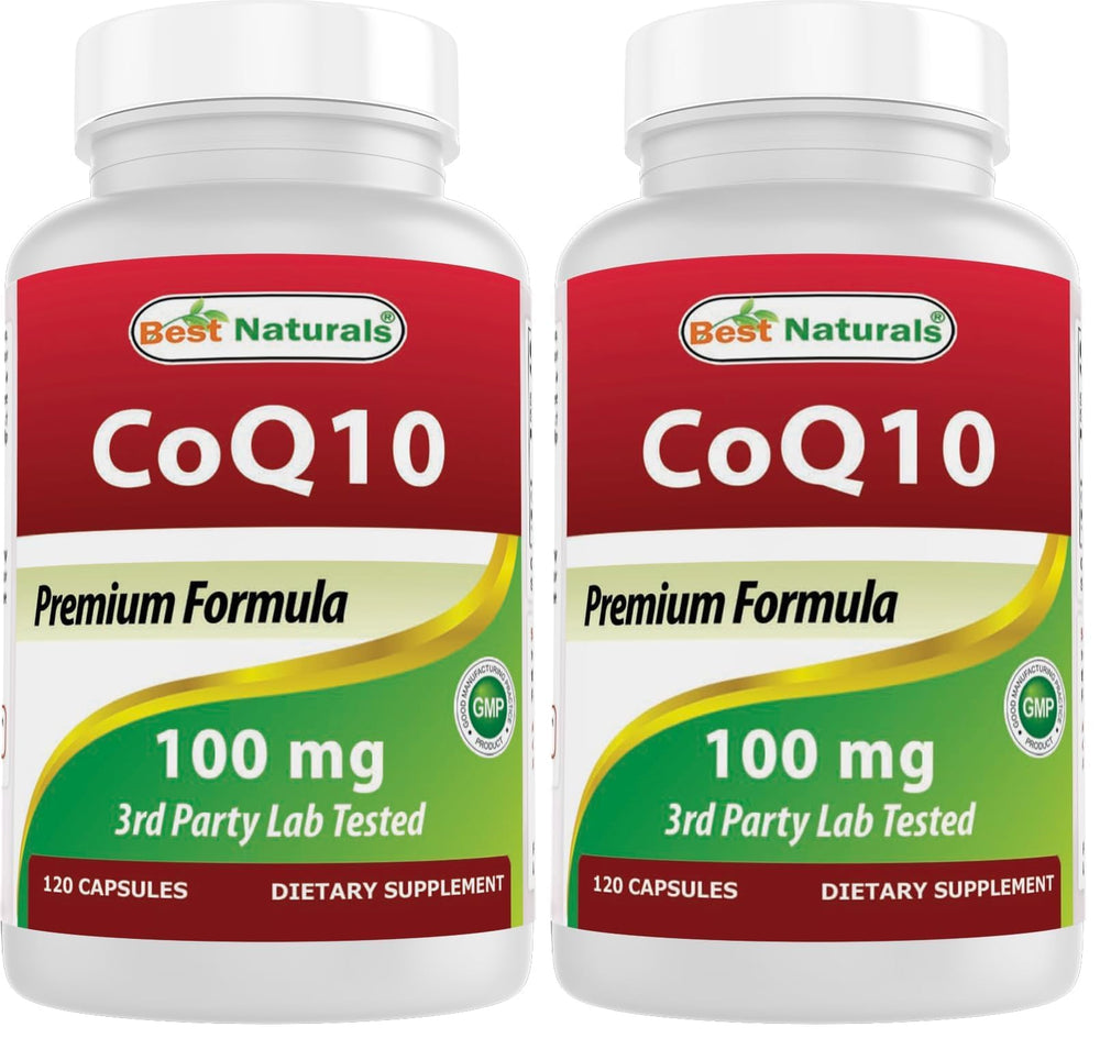 Best Naturals COQ10 100 mg bottle (Pack of 2) - 120 capsules