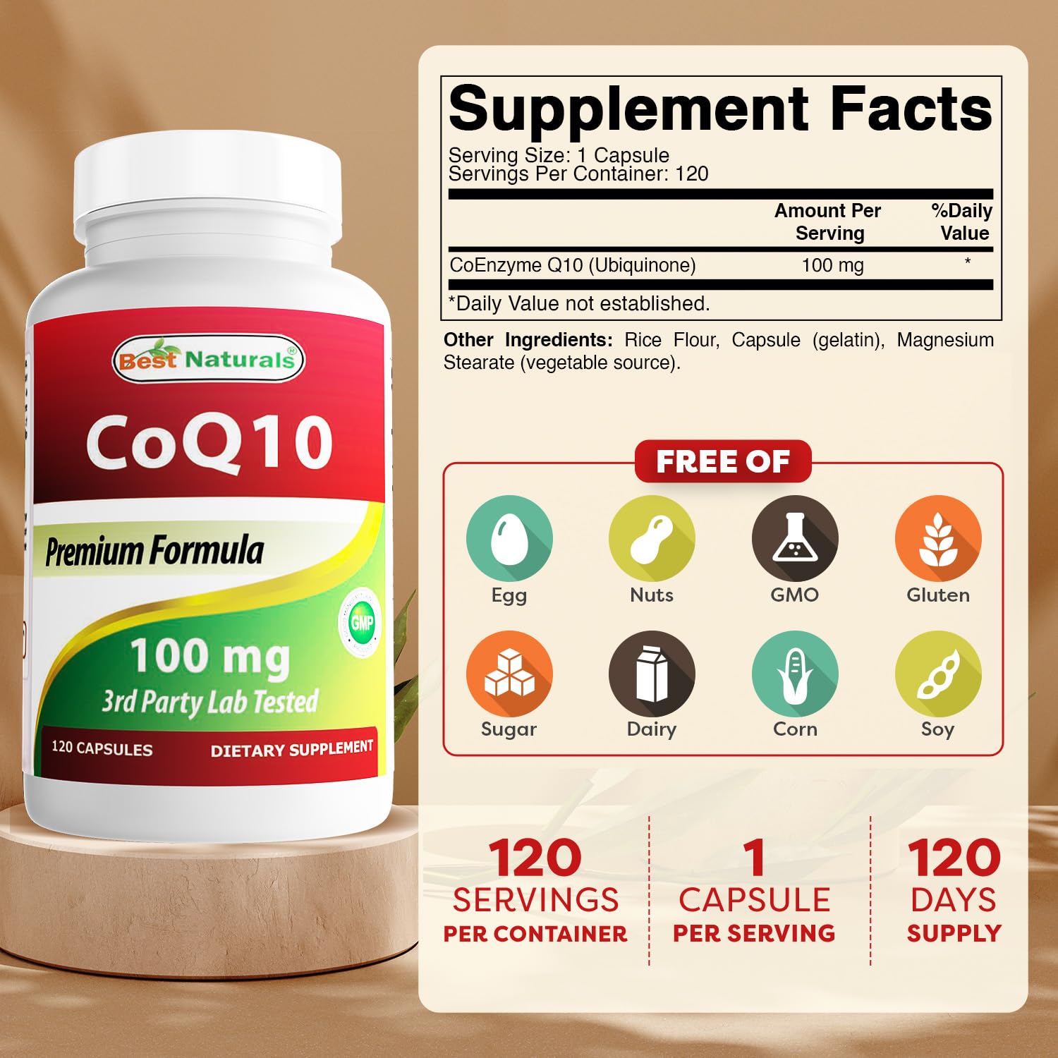COQ10 capsules close-up