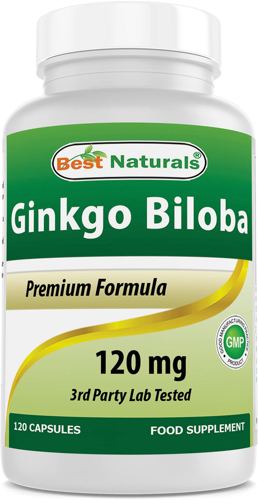 Best Naturals Ginkgo Biloba 120 mg bottle - front view
