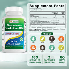 Label detail showing 2600 mg per serving