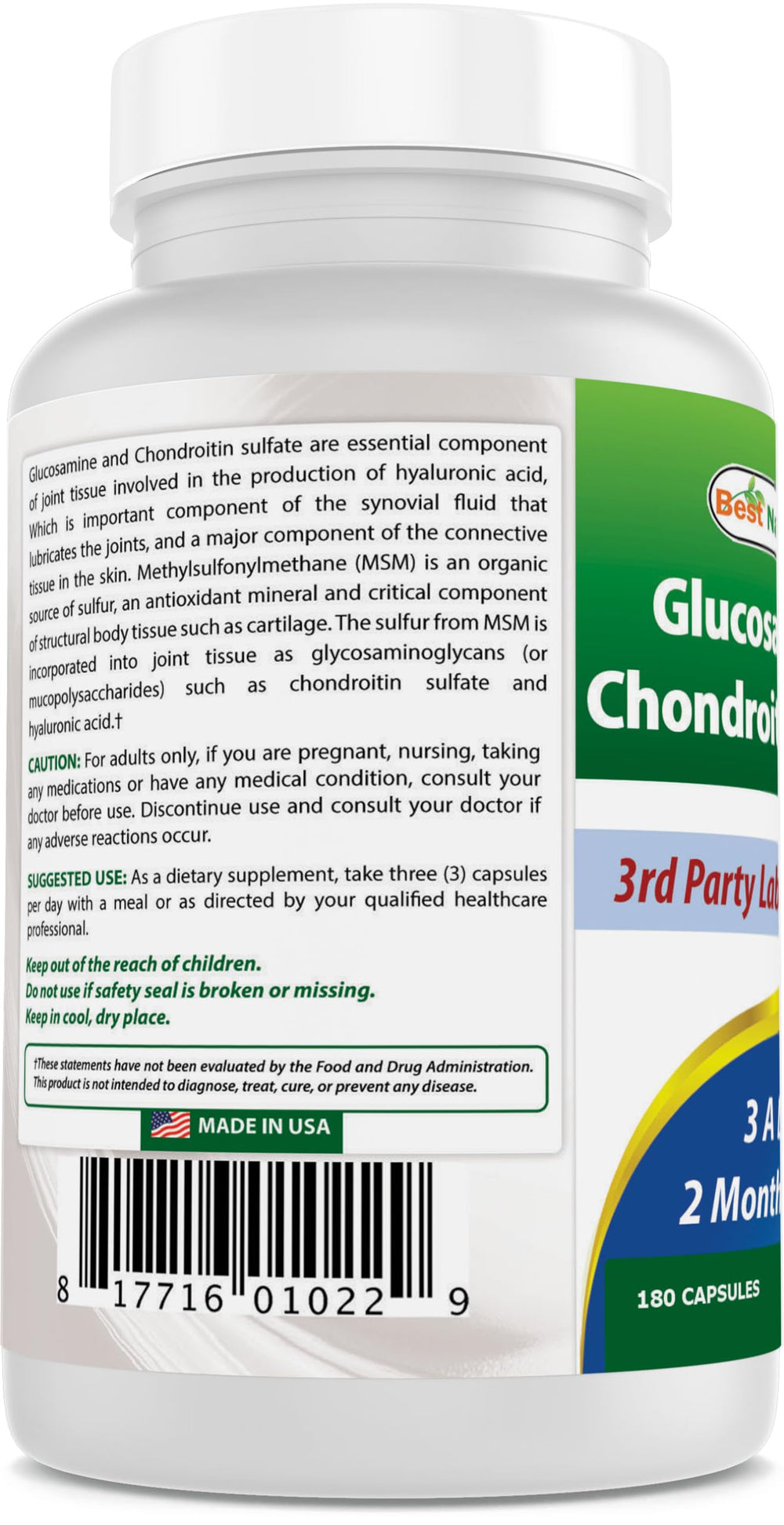 Pack of 3 bottles displaying 180-count each
