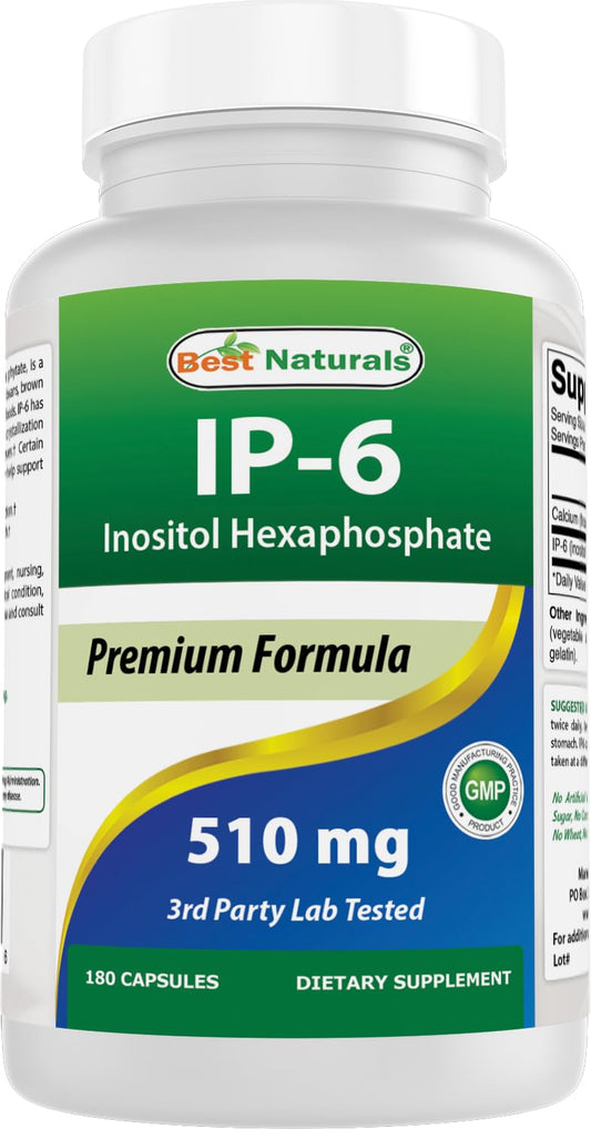 Best Naturals IP-6 510 mg 180 capsules bottle - hero image