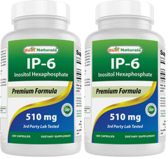 Front view of Best Naturals IP-6 510 mg 180 capsules pack 2