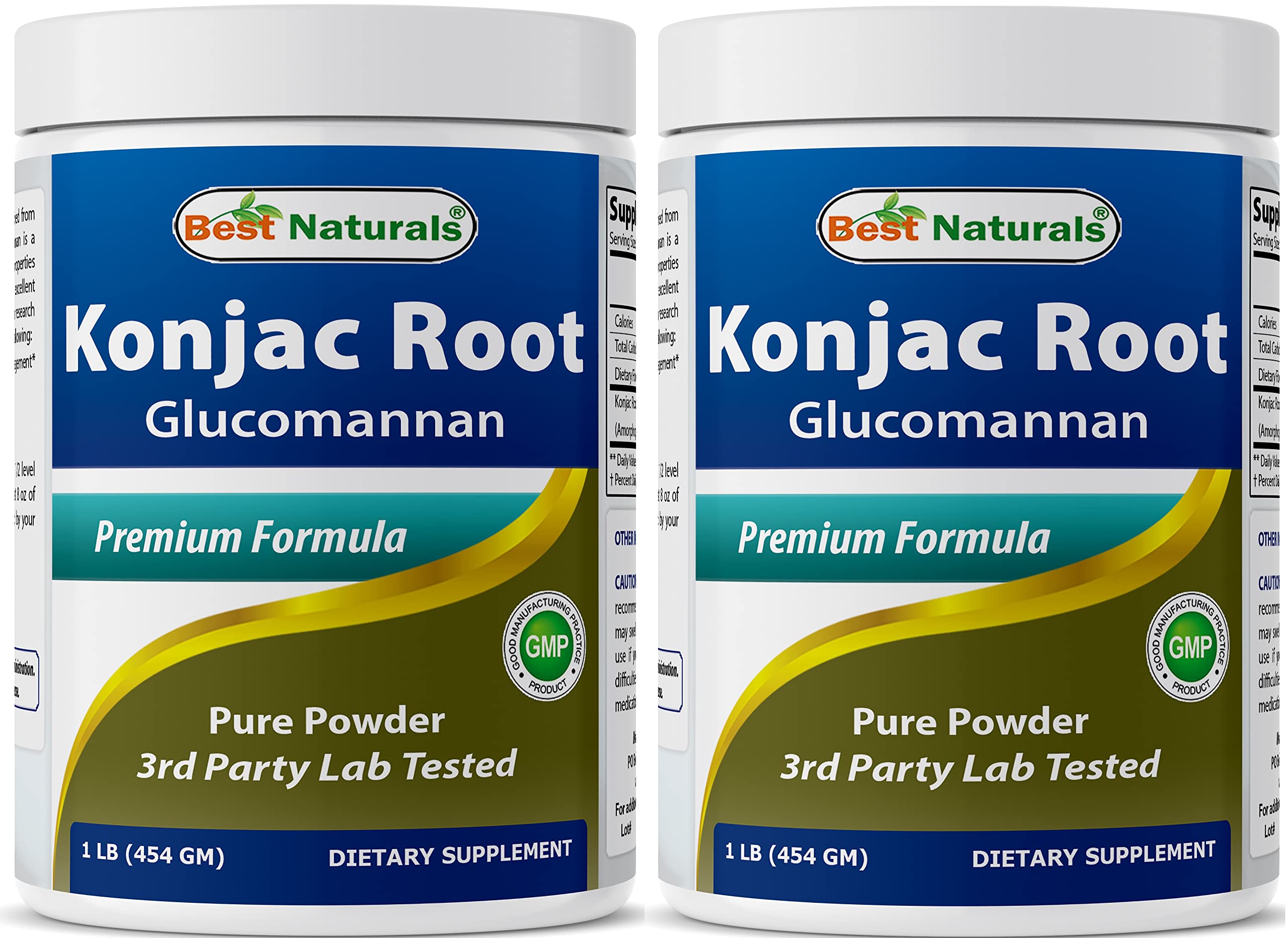 Front view of Best Naturals Konjac Glucomannan 2 Pack bottle