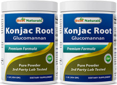 Front view of Best Naturals Konjac Glucomannan 2 Pack bottle