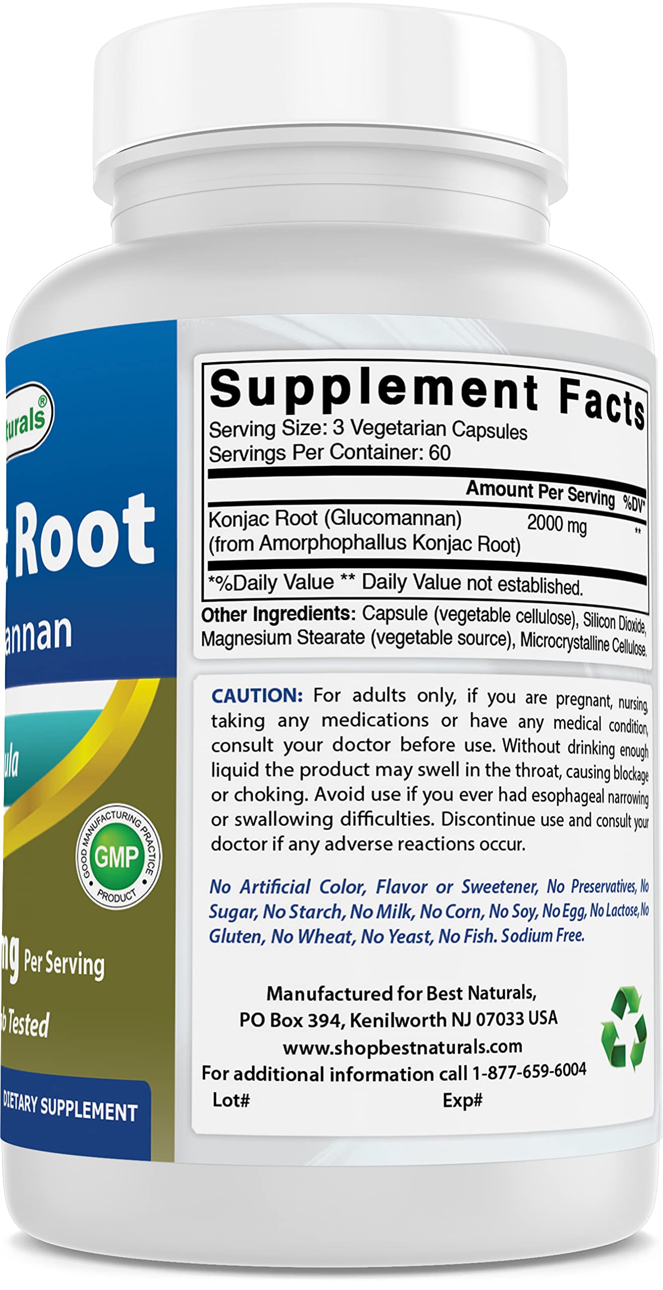 Concept image highlighting glucomannan as a dietary fiber and bulking agent