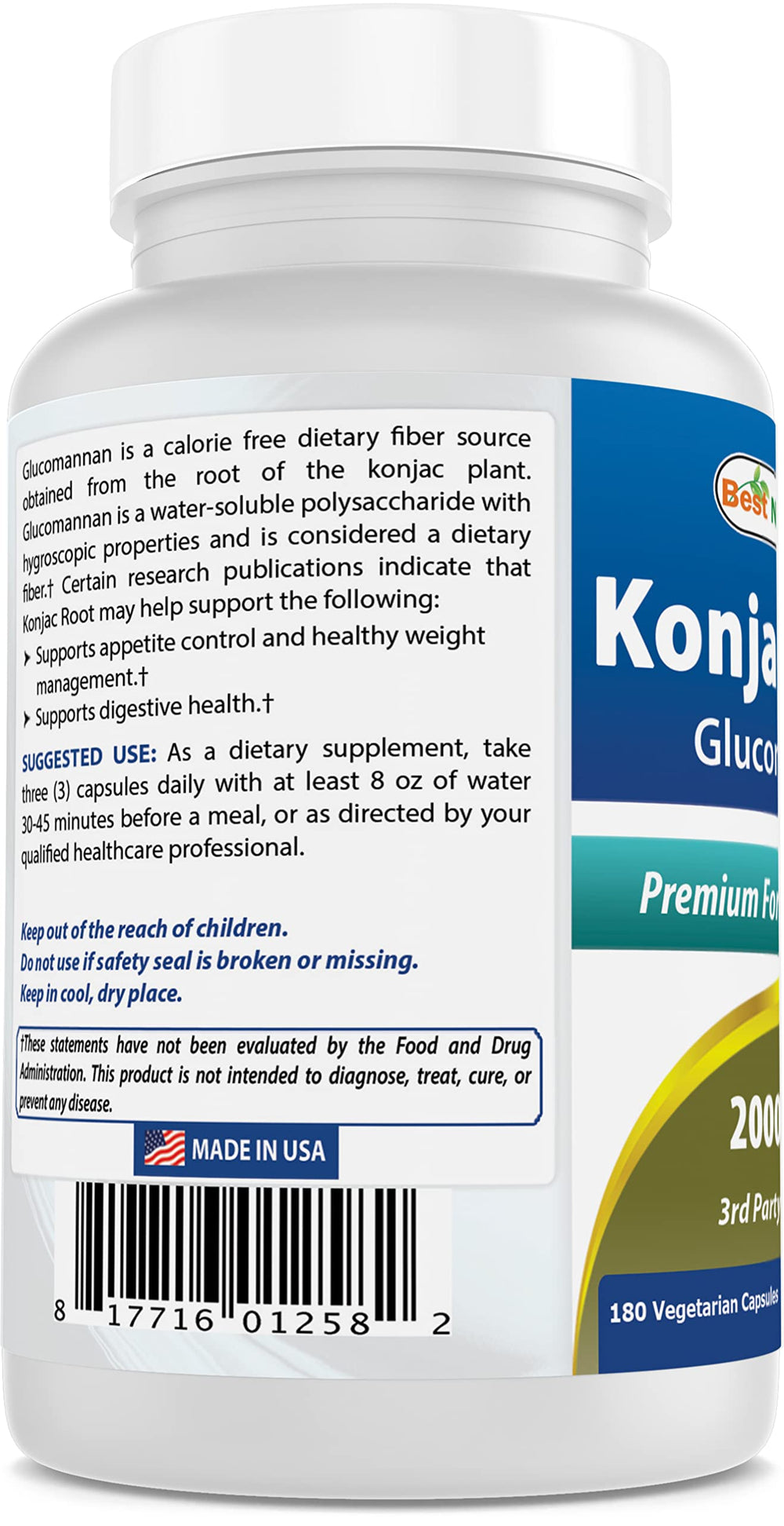Made in USA label with GMP compliance and FDA-registered facility