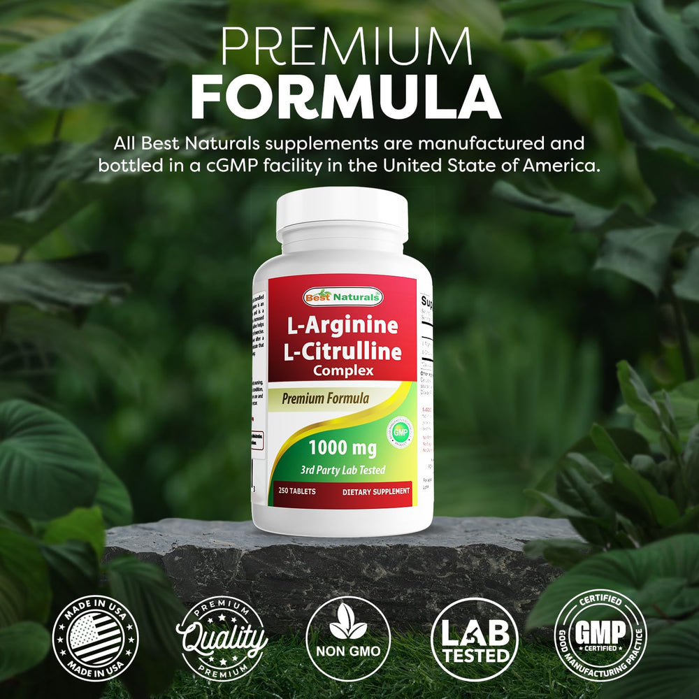 3rd party lab tested seal for Best Naturals L-Arginine L-Citrulline Complex