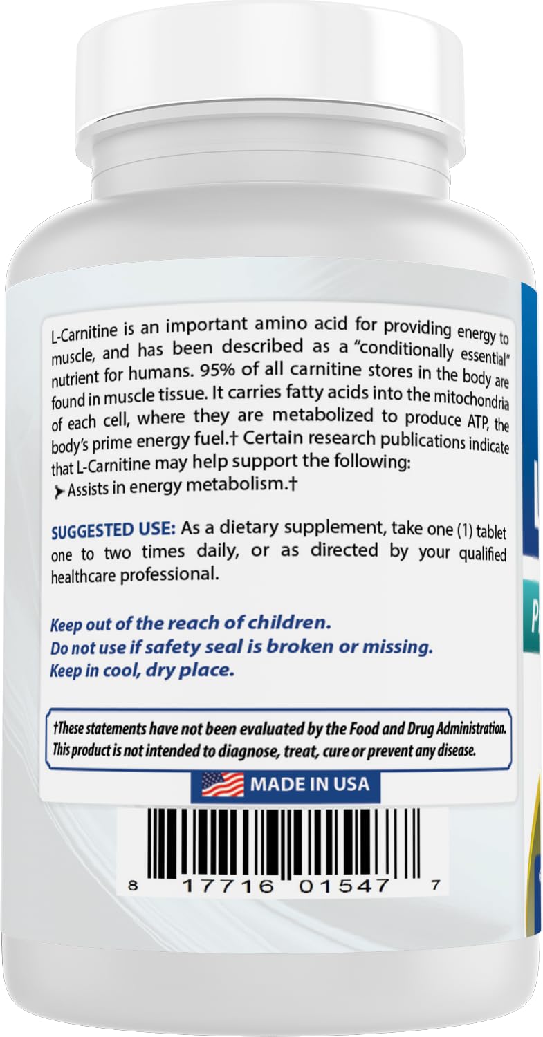 Pack of two bottles of Best Naturals L-Carnitine 1000mg