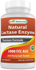 Ingredients and allergen information for Best Naturals Lactase Enzyme