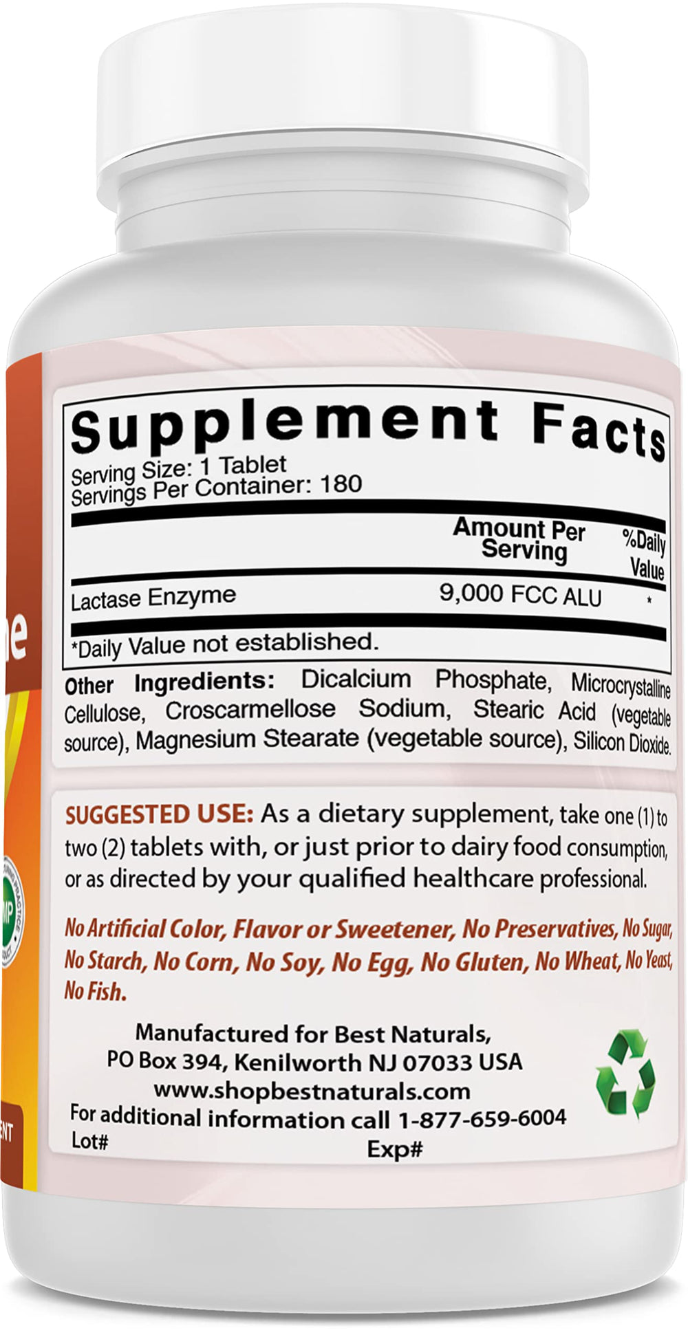 GMP compliance emblem and FDA-registered facility label