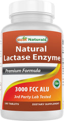 Best Naturals Lactase Tablet bottle – 180 count
