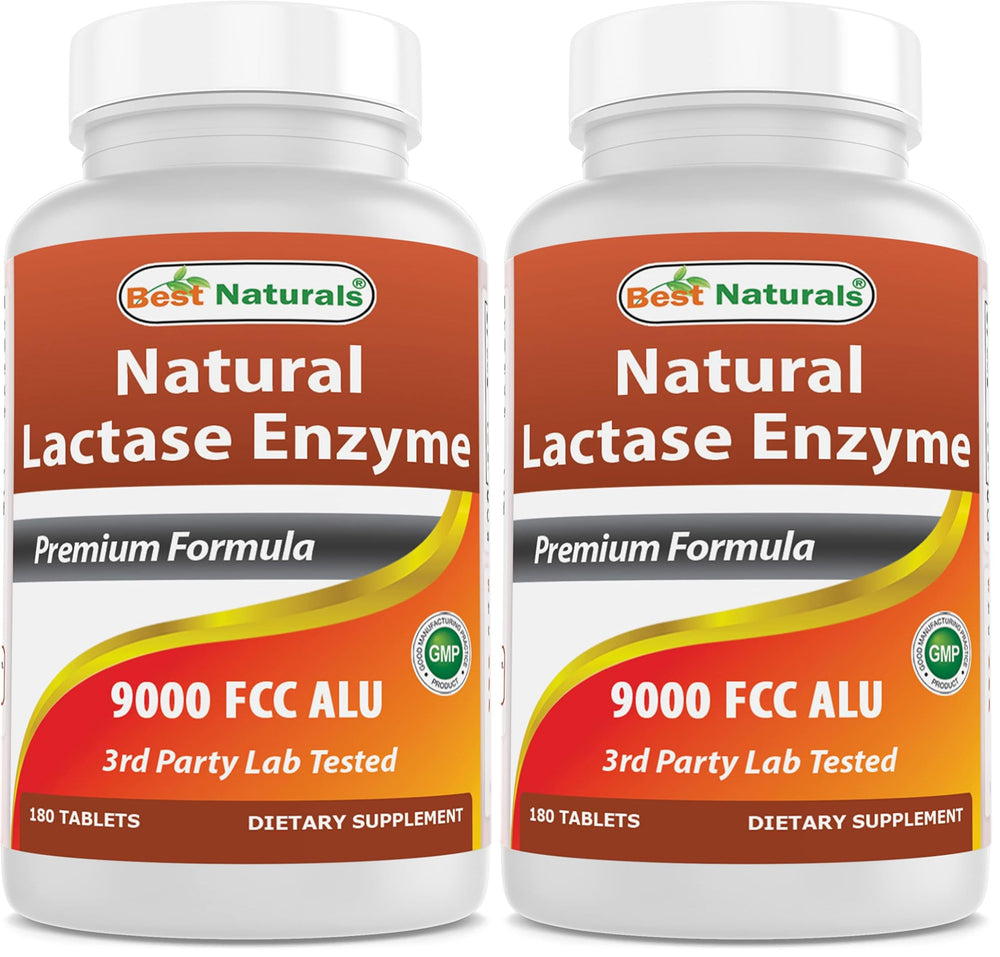 Best Naturals lactase tablets bottle for dairy meal support